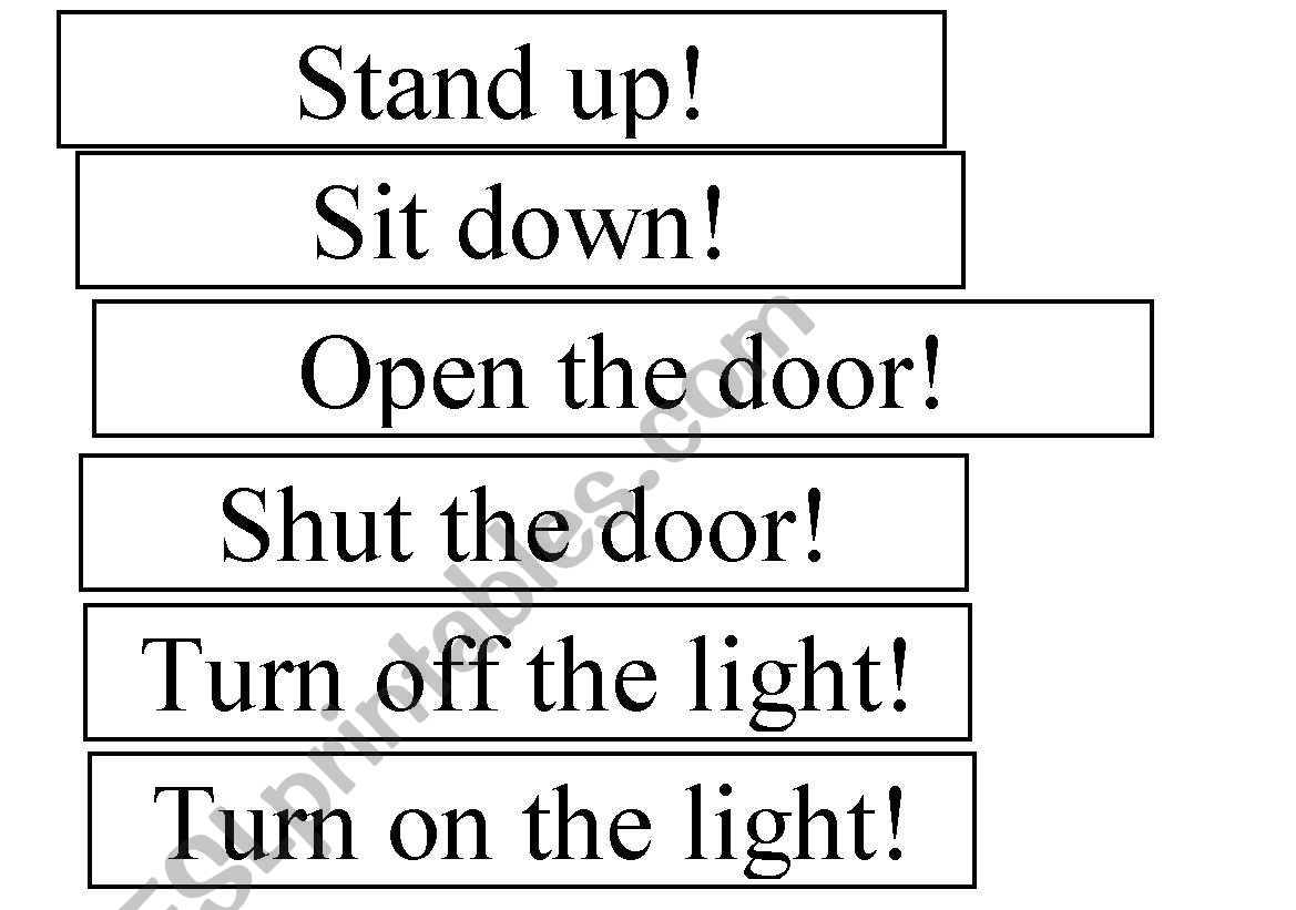 imperatives worksheet