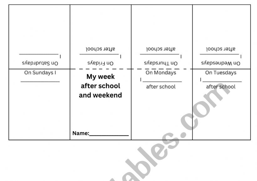 My weekly and daily routines minibook - ESL worksheet by claumirandac