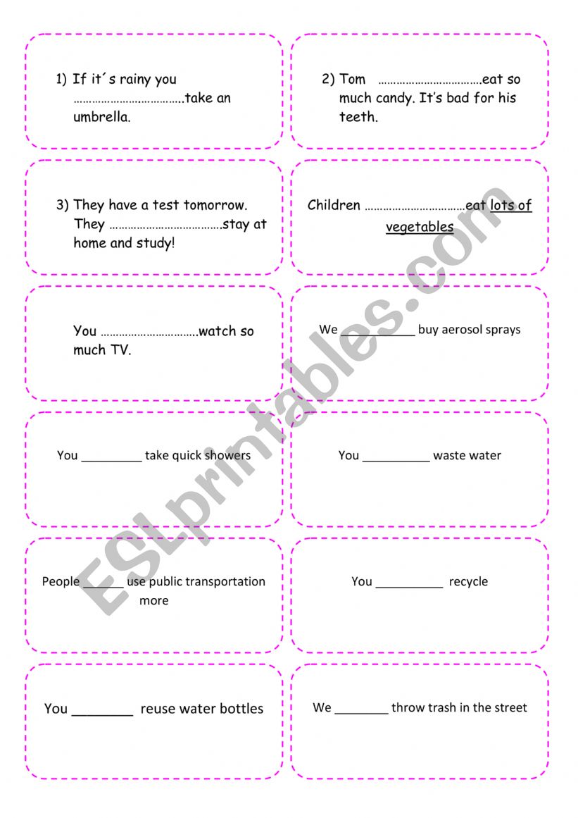 should   shouldn�t cards worksheet