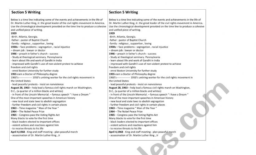 3RD FORM M2 L5 writing worksheet