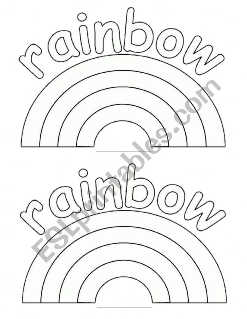 Rainbow colors worksheet