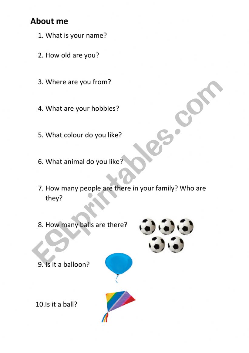 Introduction writing worksheet