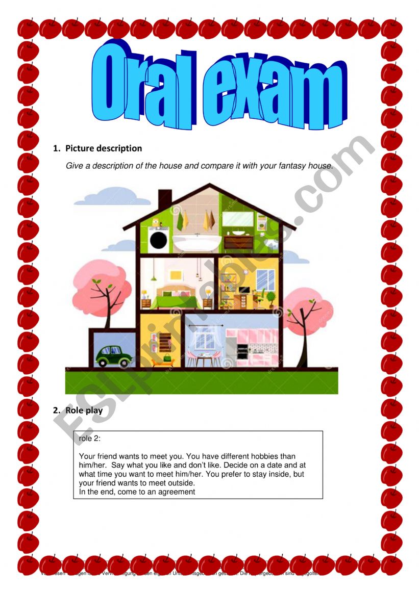 Picture description_Role play worksheet