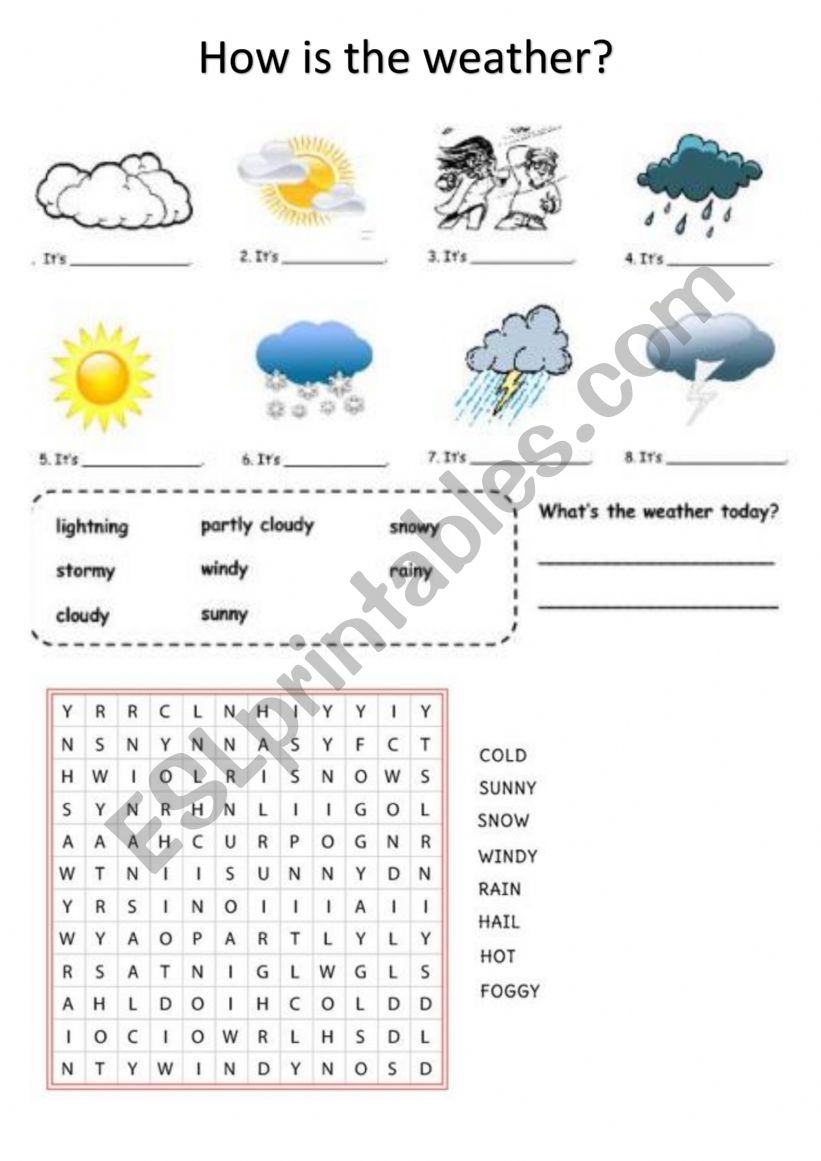 weather worksheet