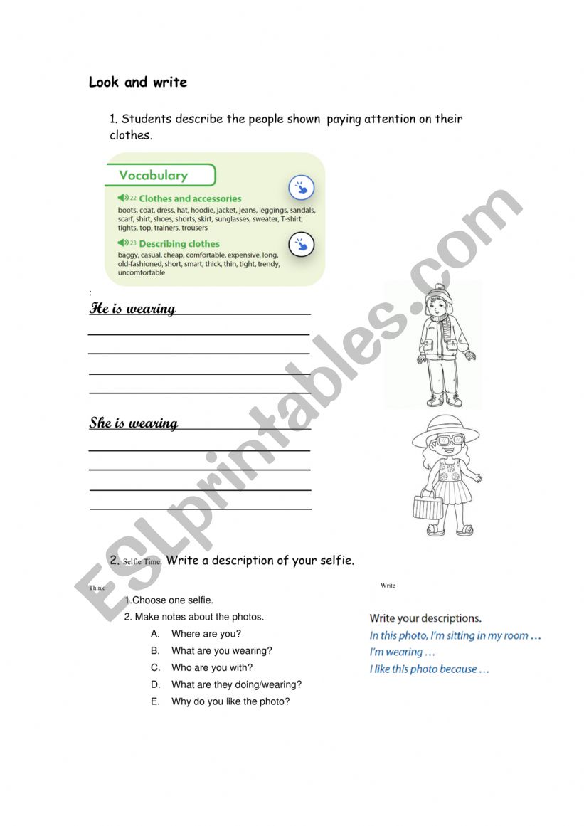 Writing Present Continuous worksheet
