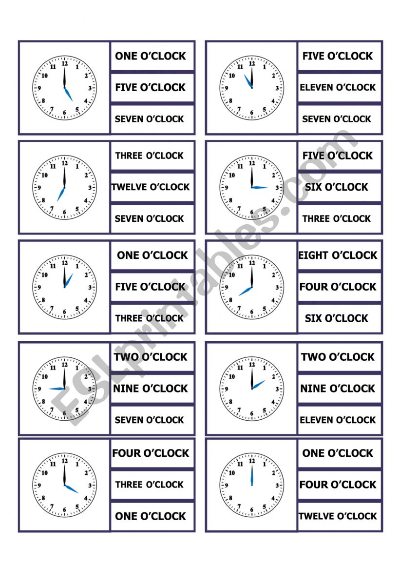 What�s the time?- hours worksheet