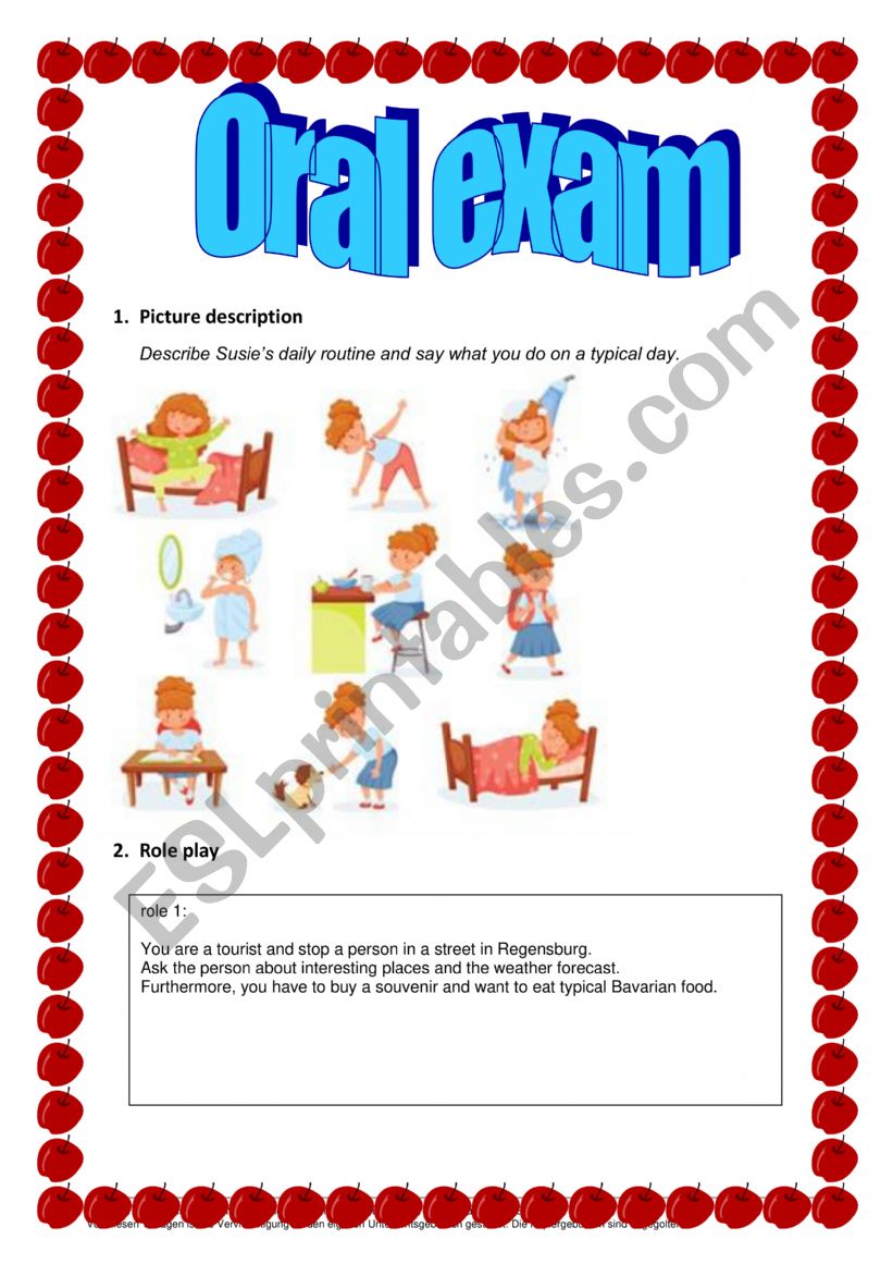 Picture description_Role play worksheet