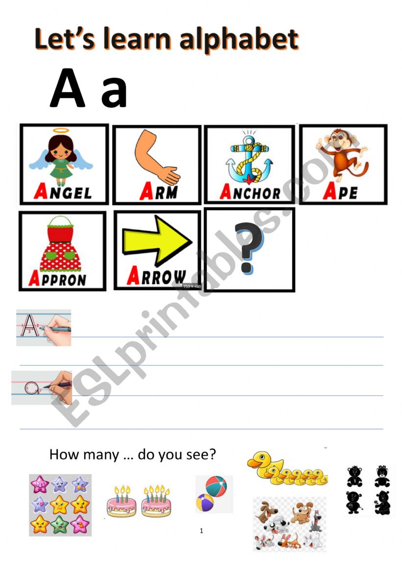 Alphabet A  worksheet