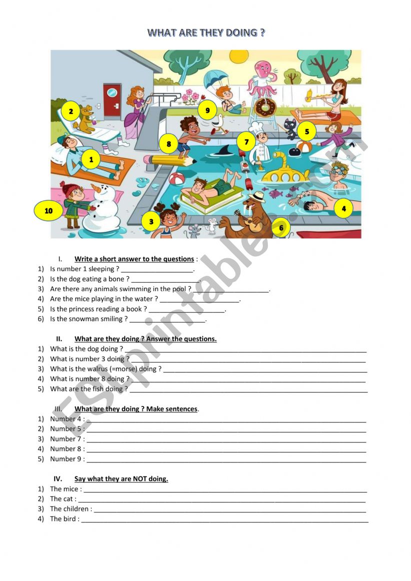 What are they doing? worksheet