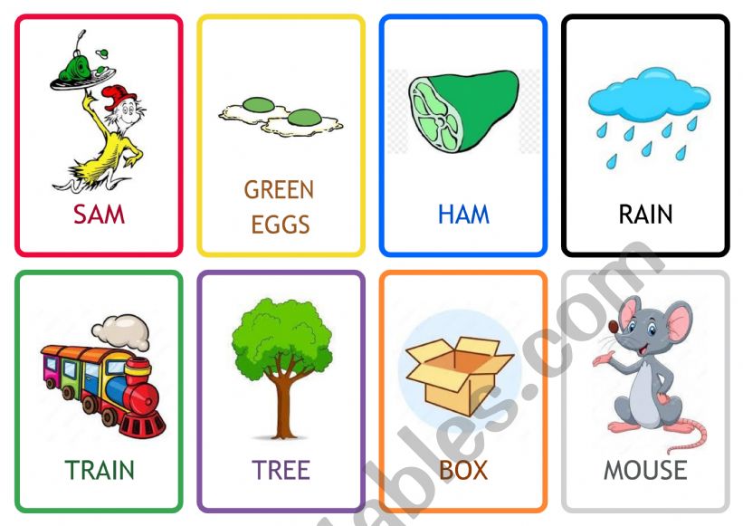 Memory Game Green Eggs and Ham