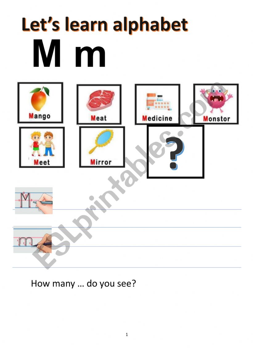 How to write alphabet  worksheet