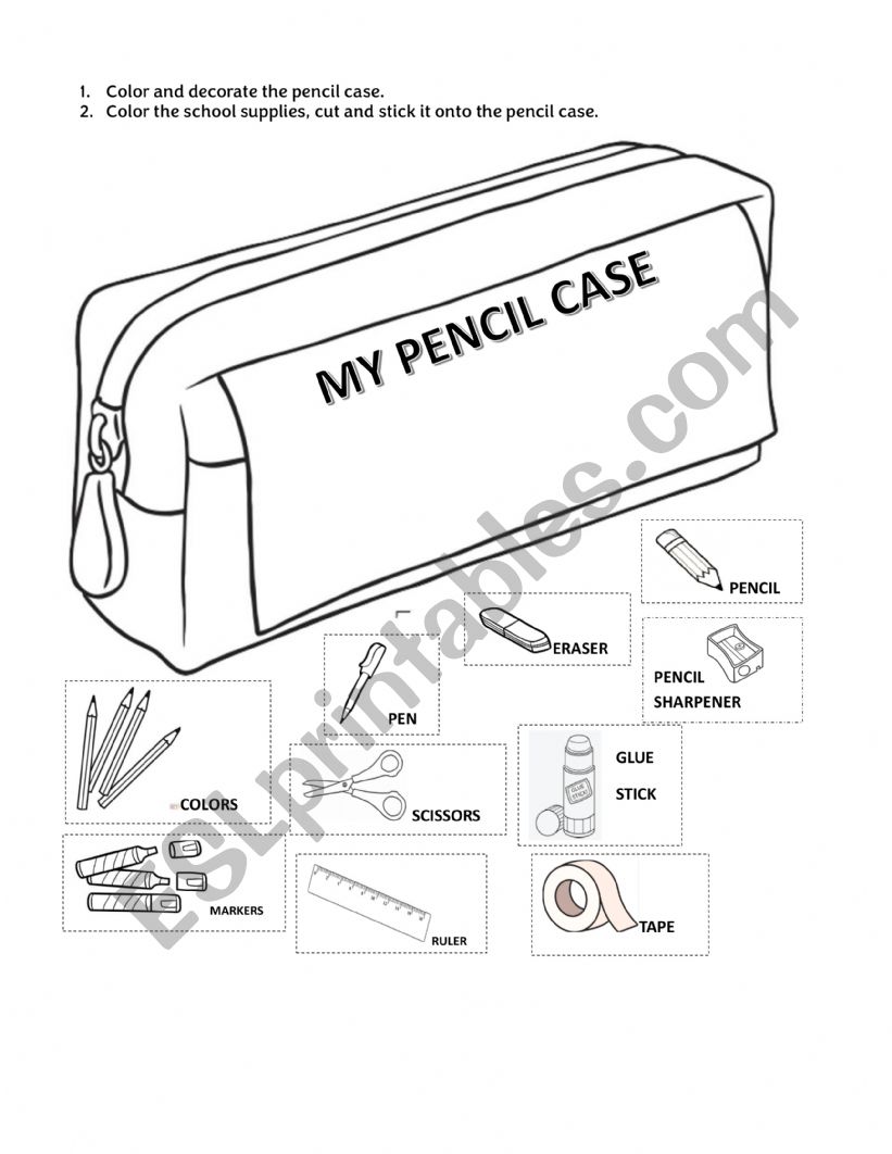 School Supplies worksheet