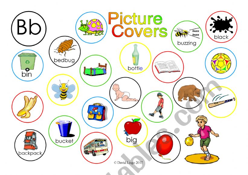 Bb Picture Covers: An exercise in phonics with answer key.