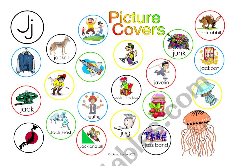 Jj Picture Covers: An exercise in phonics with answer key and cumulative notes.