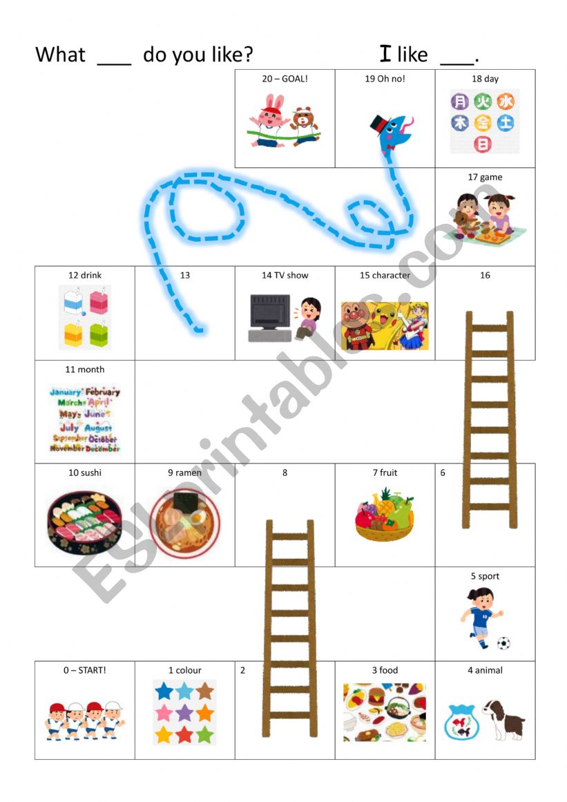 What X do you like Snakes and Ladders Short