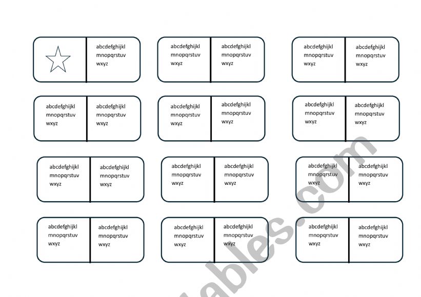 Dominoes template worksheet