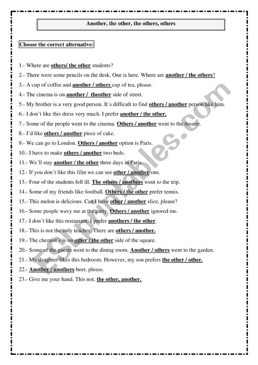 qualifier worksheet