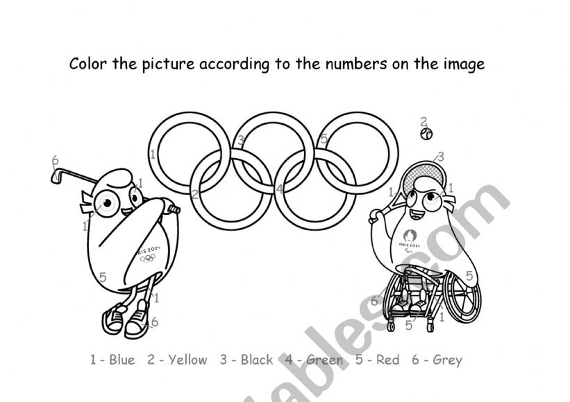 Color the picture Olympic Games 