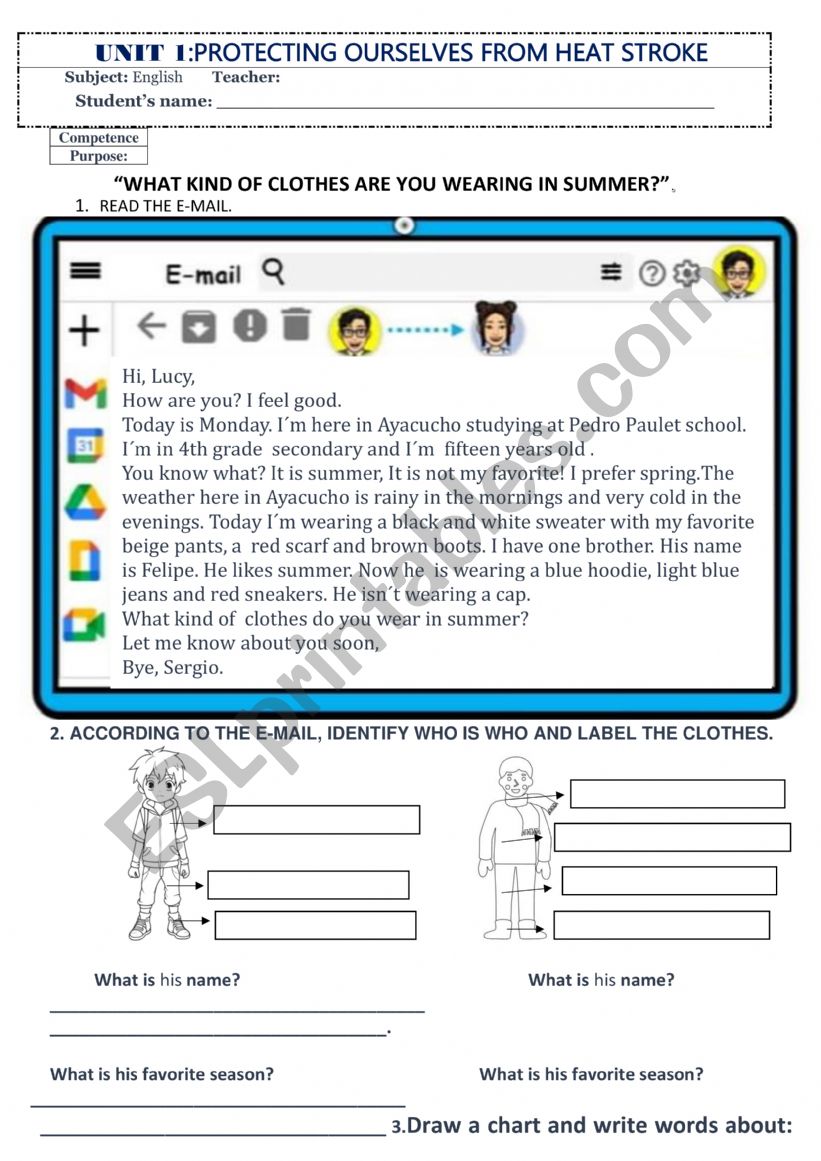 weather worksheet