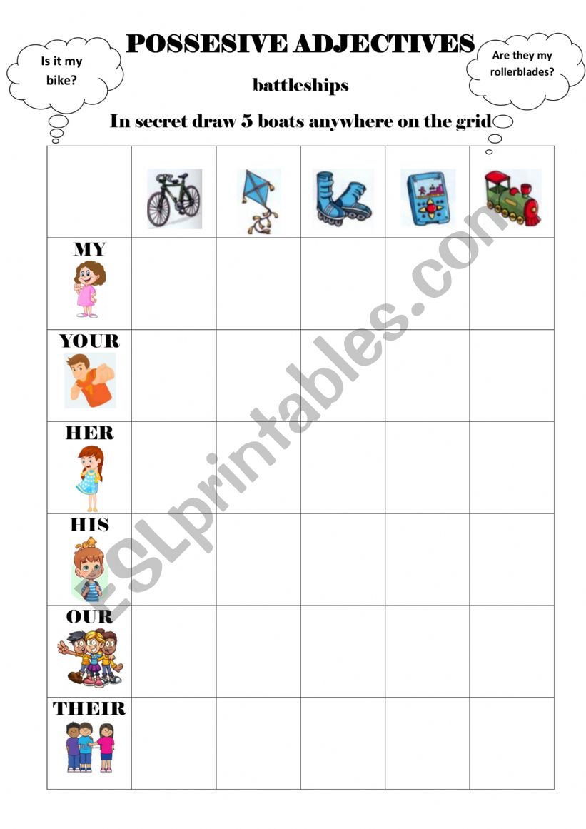 battleship  worksheet