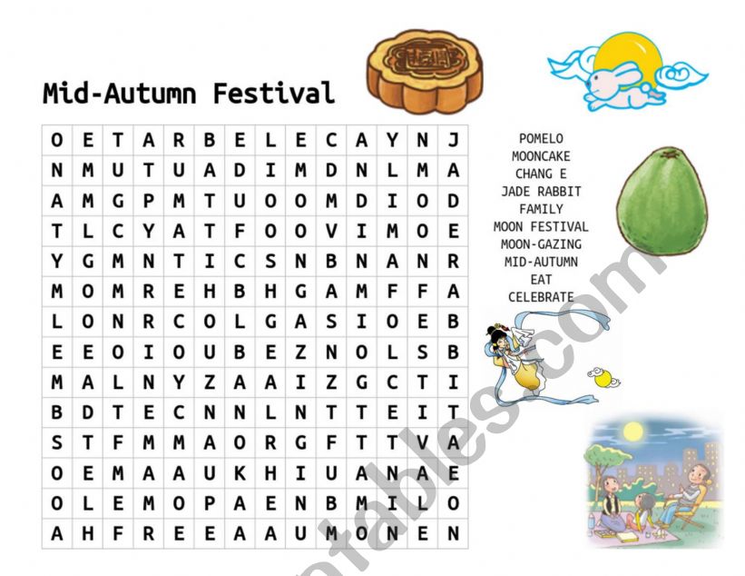 Mid-Autumn Festival Word Search