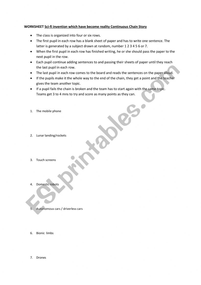 GENES worksheet