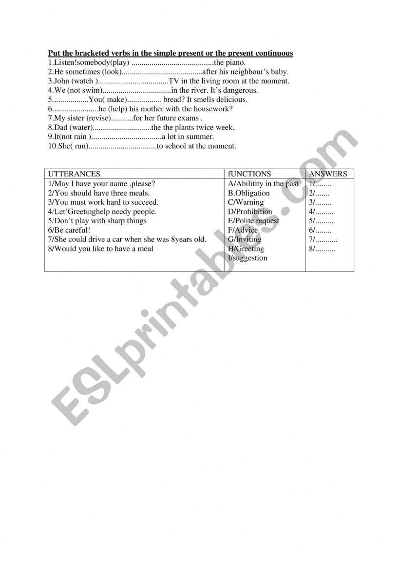 ENGLISH REVIEW worksheet