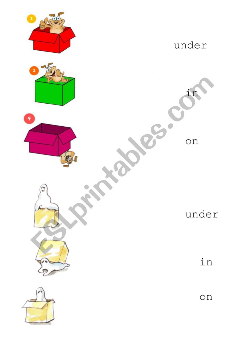 prepositions worksheet