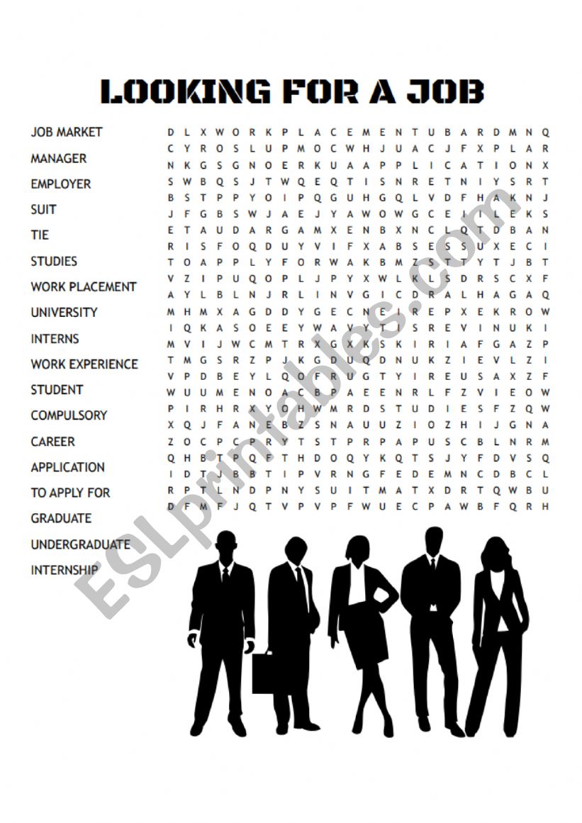 Word Search - Looking for a Job