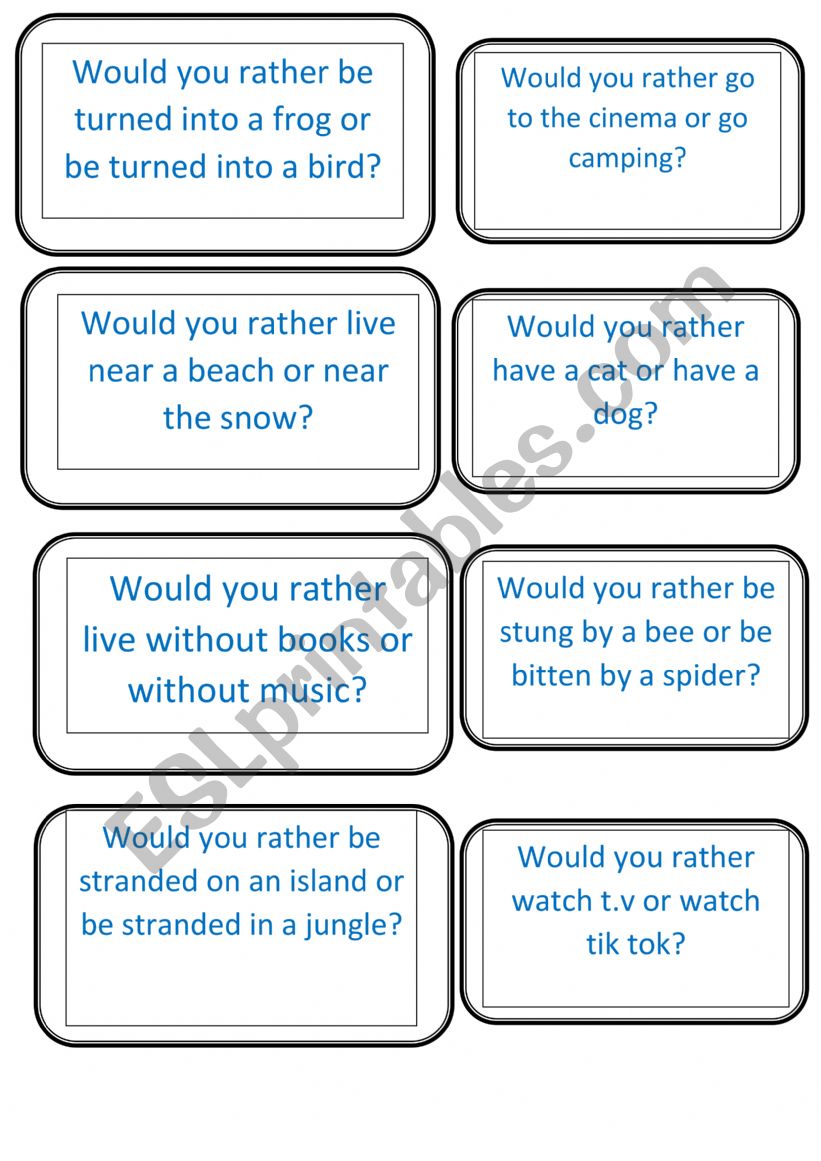 would you rather speaking cards