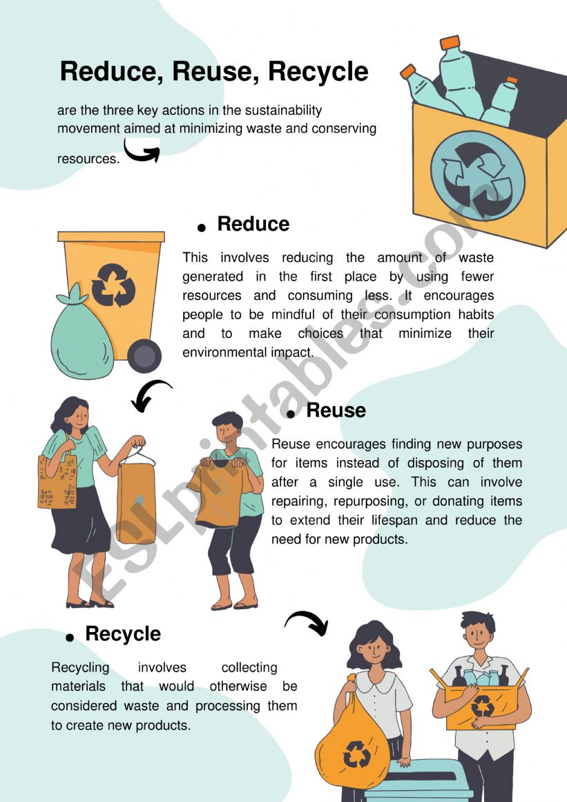 Recycle Poster worksheet