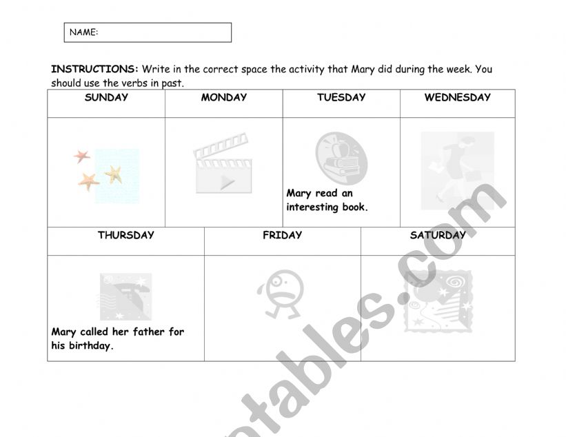 PAST SIMPLE worksheet