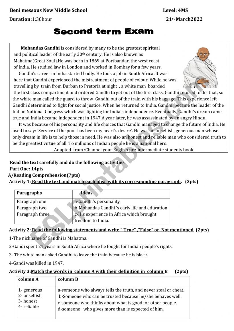 famous figure worksheet