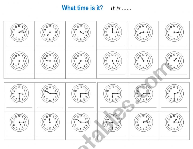 What time is it worksheet