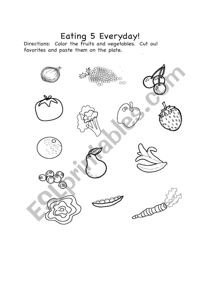 English worksheets: healthy food