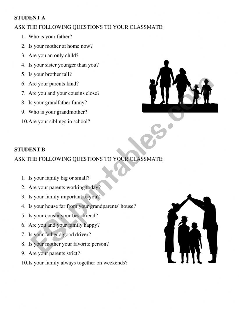 Family Discussion  worksheet