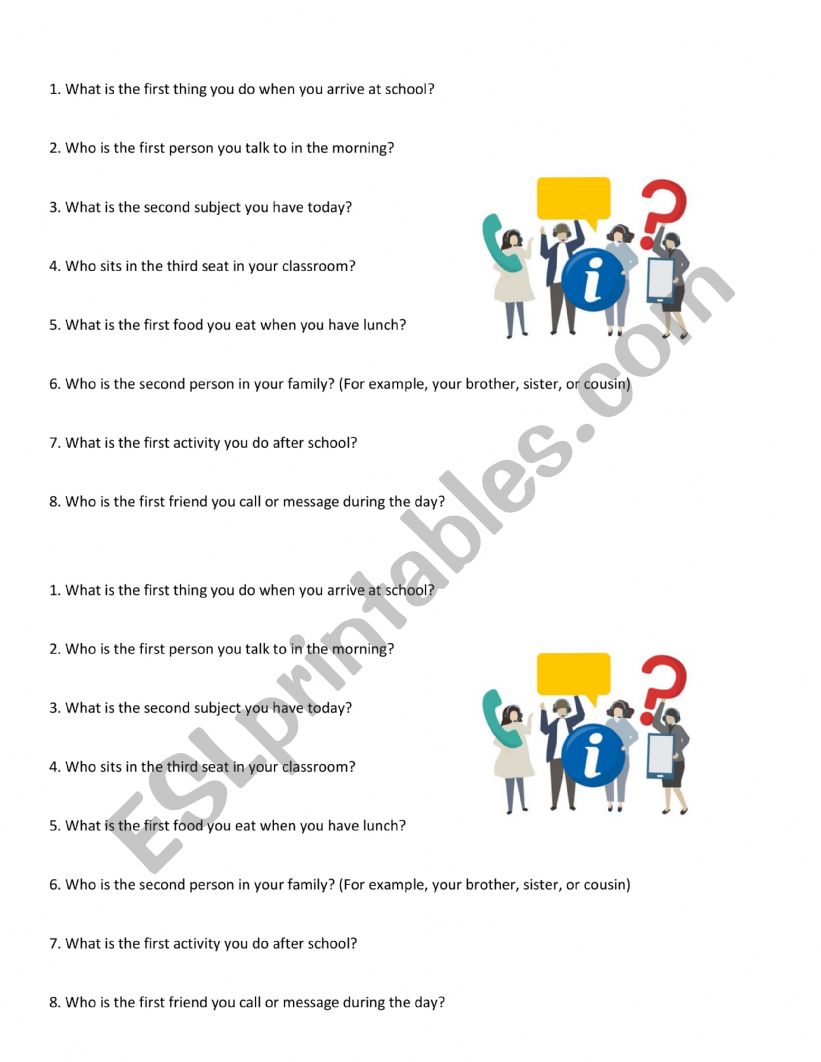 ORDINAL NUMBERS  worksheet