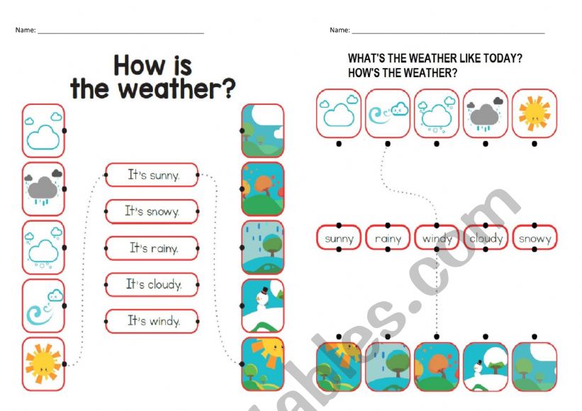 how�s the weather worksheet