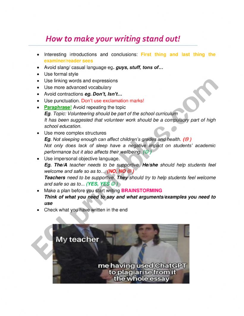 How to make your writing stand out