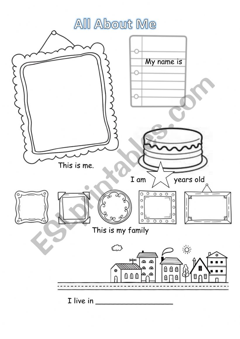 All About Me  worksheet