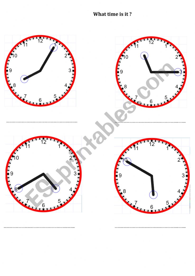 What time is it? worksheet