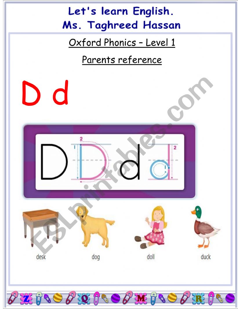 Oxford Phonics level 1 d e f g