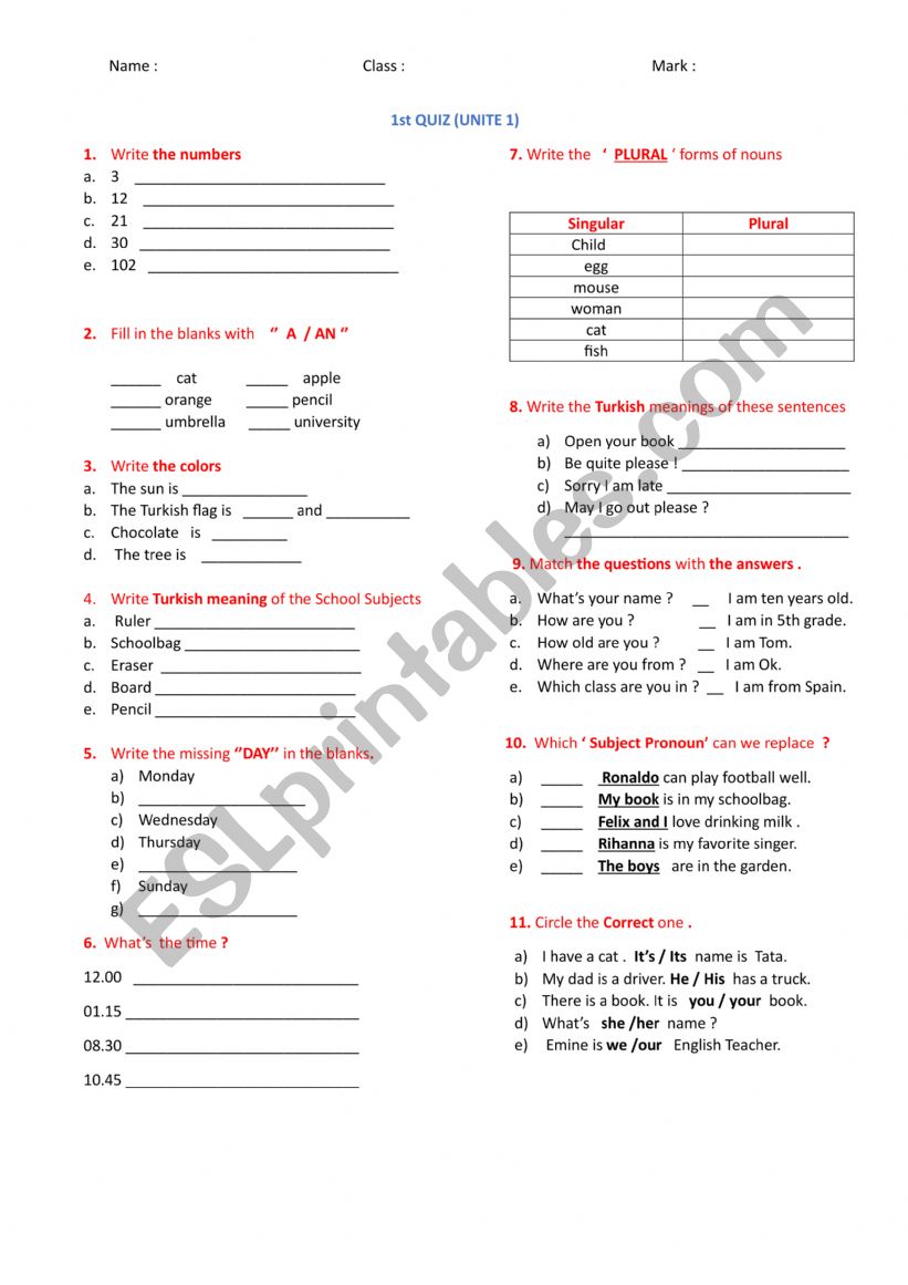 Worksheet worksheet