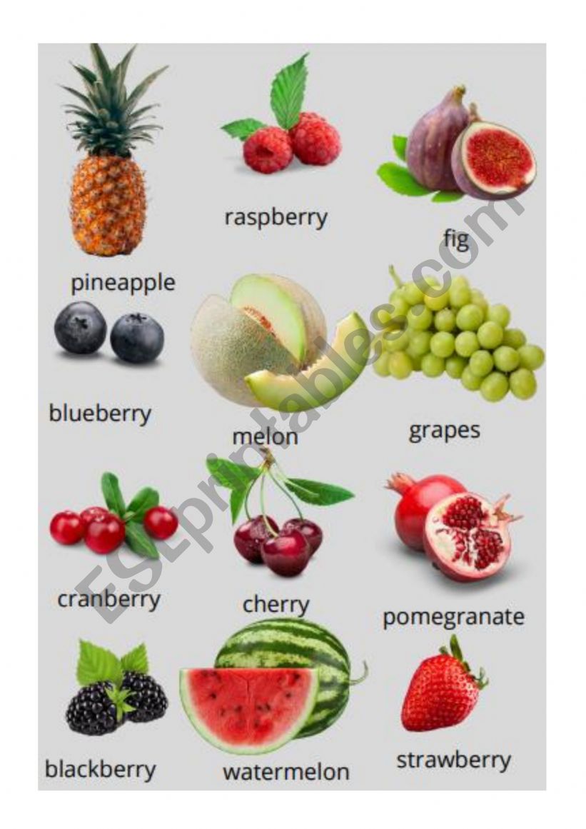 FRUIT DICTIONARY 1 worksheet