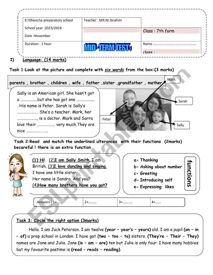 mid term test 1 worksheet