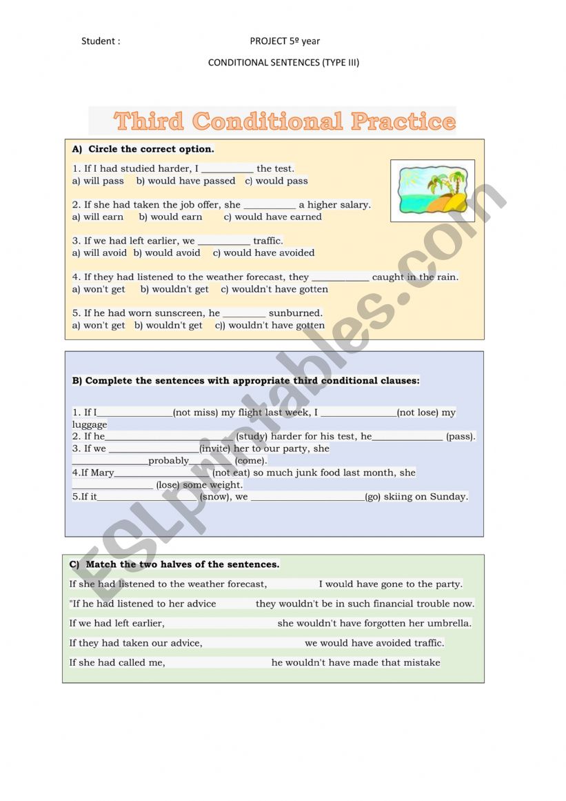 Conditional Sentences type III