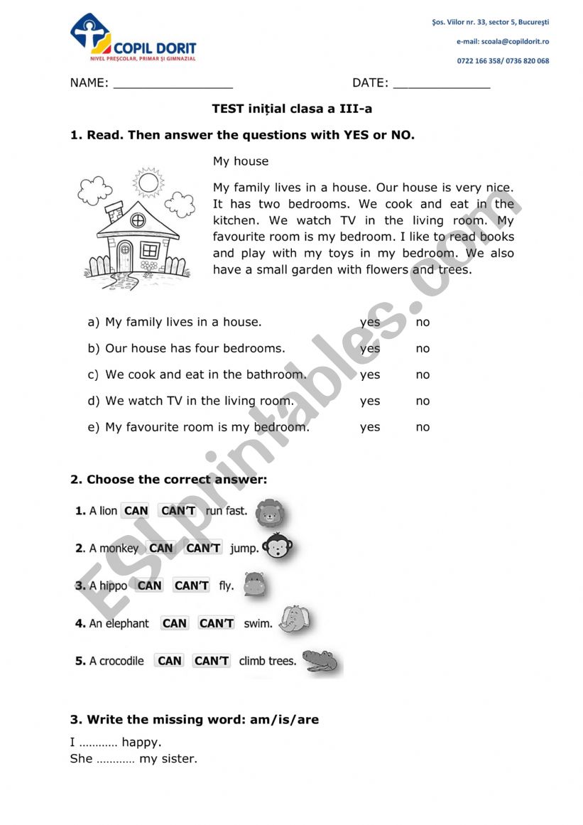 test revision worksheet