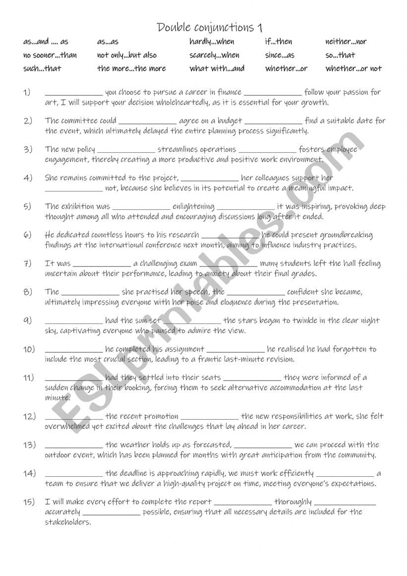 B2-C1 15 double conjunctions  part 1