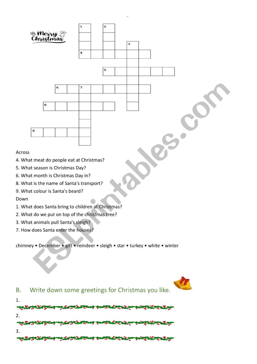 Christmas Everywhere worksheet