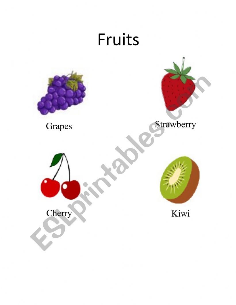 The Fruits worksheet